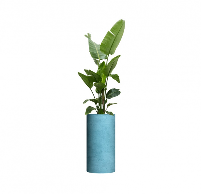Кашпо CONCRETIKA CYLINDER BLUE SKY D40H80