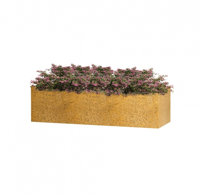 Кашпо CONCRETIKA BALCONY RICH GOLD 80x20x20