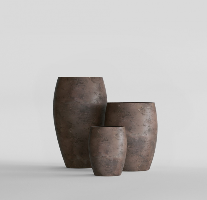Кашпо CONCRETIKA OVAL TAUPE CONCRETE D41H82