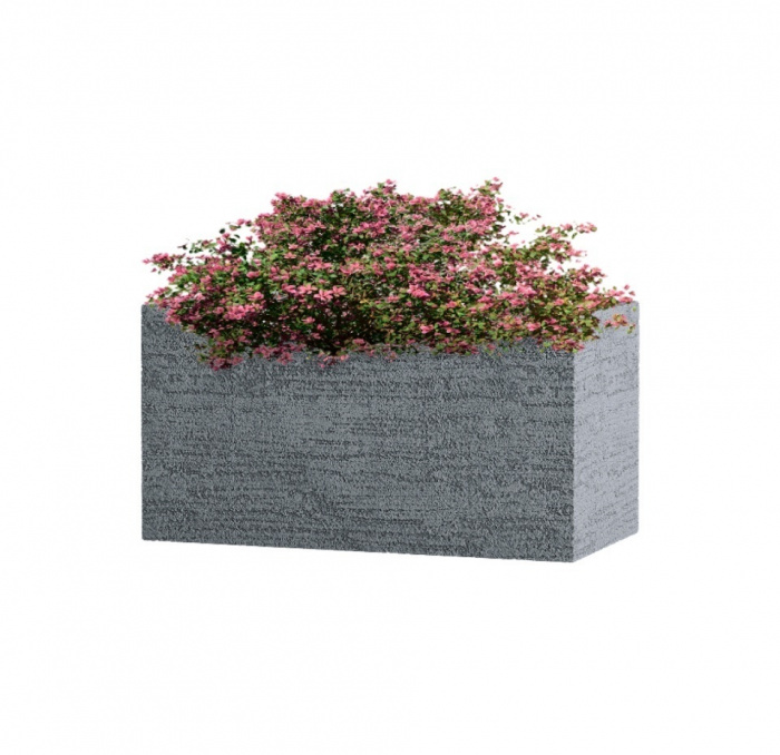 Кашпо CONCRETIKA BALCONY EROSIA GREY 40x20x20