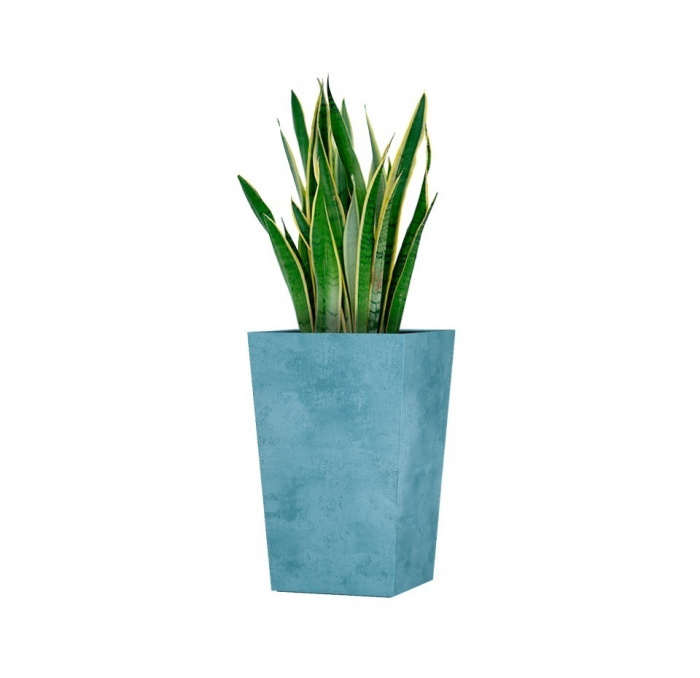 Кашпо CONCRETIKA CONIC BLUE SKY 40x40x70