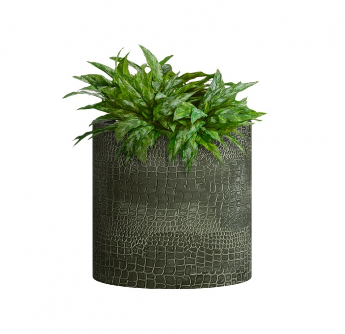 Кашпо CONCRETIKA CYLINDER CAYMAN GREEN D25H25