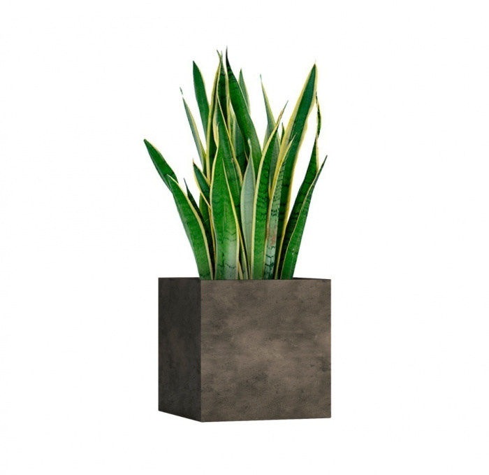 Кашпо CONCRETIKA CUBE BREZENT GREY 40x40x40