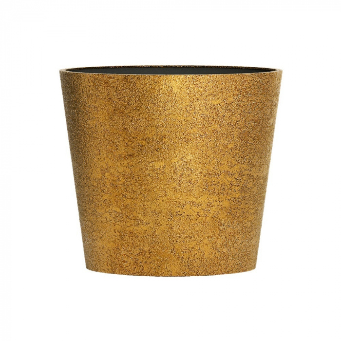 Кашпо CONCRETIKA CRATER RICH GOLD D40H35