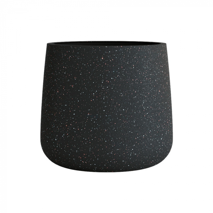 Кашпо CONCRETIKA CONE EGG BLACK D32H36