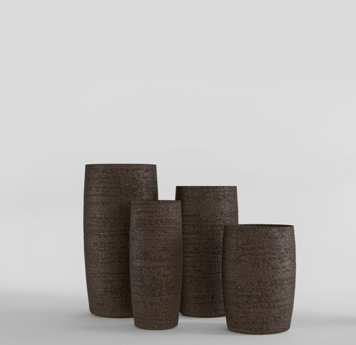 Кашпо CONCRETIKA CIGAR EROSIA BROWN D43H92