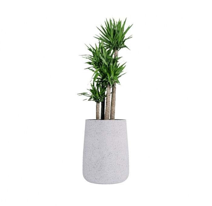 Кашпо CONCRETIKA CONE EGG WHITE D38H60