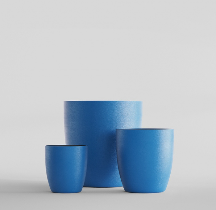 Кашпо CONCRETIKA VASE 3 DARK BLUE D60H65