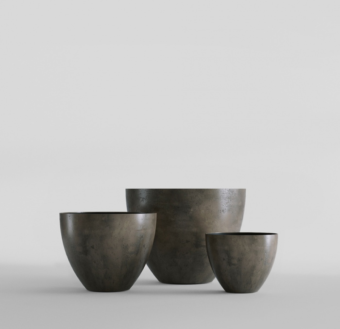Кашпо CONCRETIKA UPON BREZENT GREY D45H35