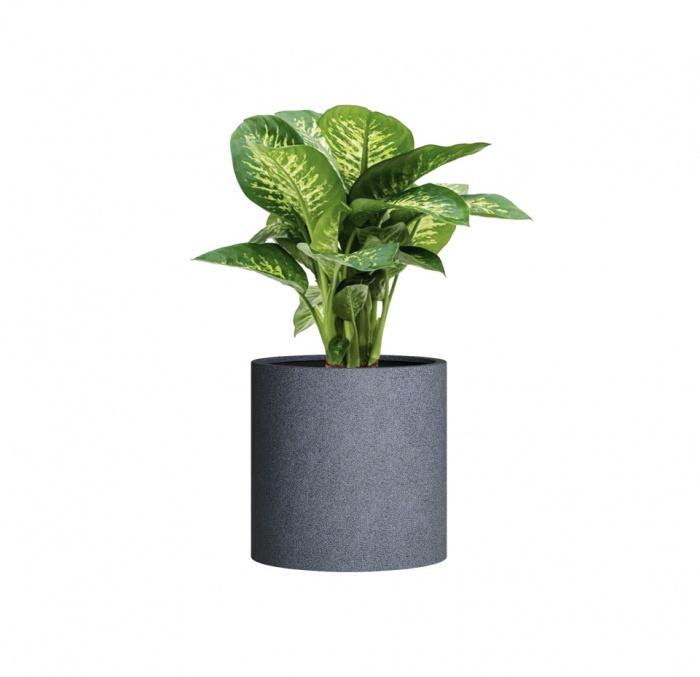 Кашпо CONCRETIKA TUBE S BASALT D49H49