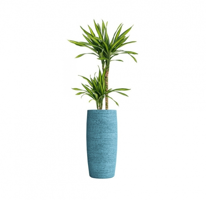 Кашпо CONCRETIKA CIGAR EROSIA BLUE D43H92