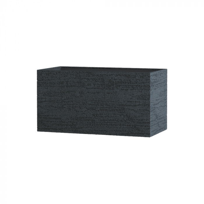 Кашпо CONCRETIKA BALCONY EROSIA BLACK 40x20x20