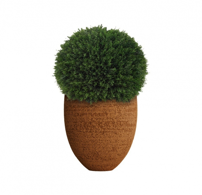 Кашпо CONCRETIKA BARREL EROSIA OCHRE D44H48