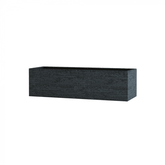 Кашпо CONCRETIKA BALCONY EROSIA BLACK 80x20x20