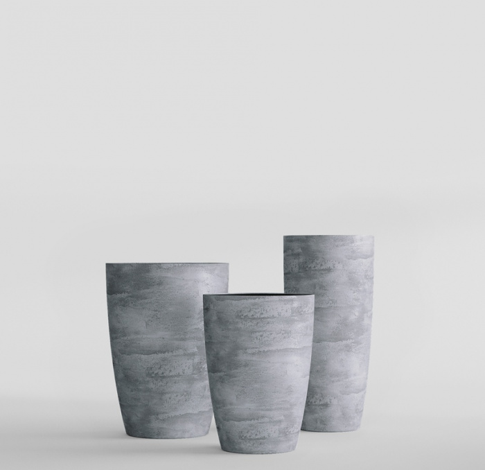 Кашпо CONCRETIKA CONUS CONCRETE GREY LIGHT D48H60