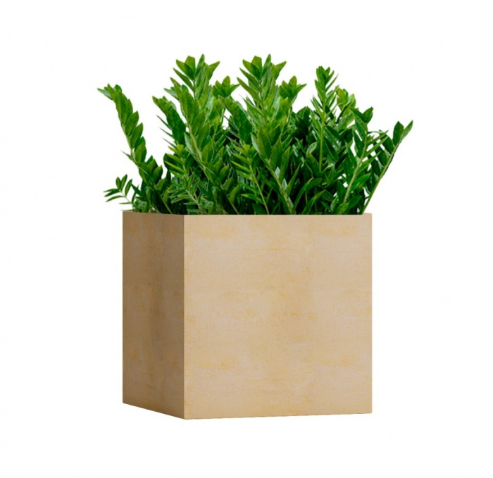 Кашпо CONCRETIKA CUBE LEMON 60x60x60