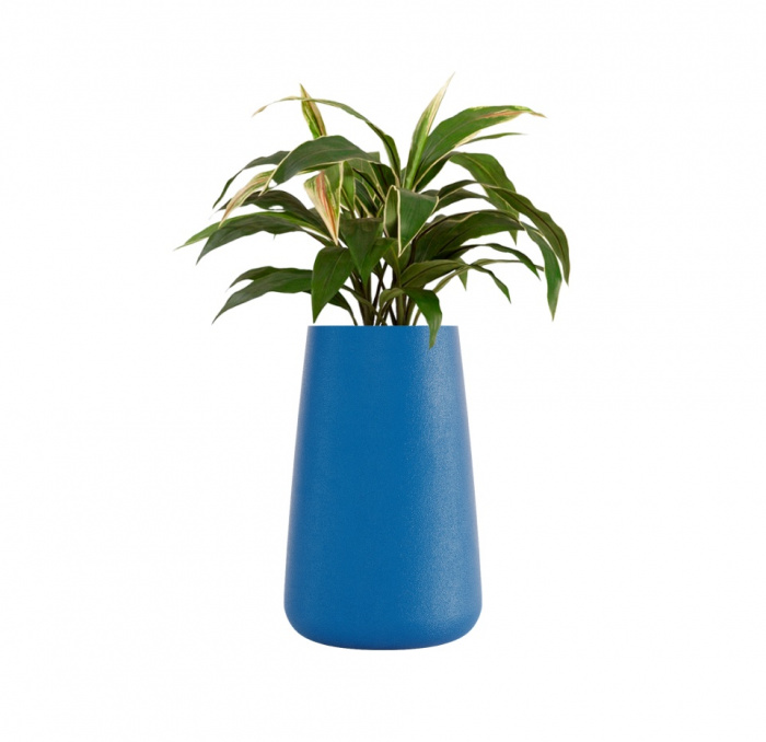 Кашпо CONCRETIKA CONE DARK BLUE D36H75