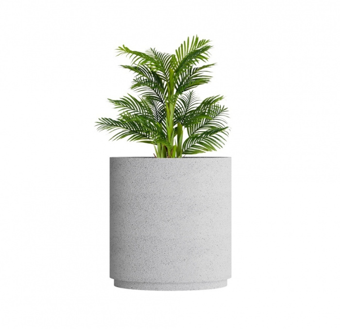 Кашпо CONCRETIKA CYLINDER XL EGG WHITE D100H105