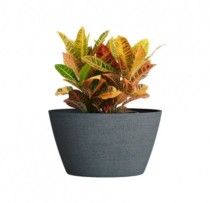 Кашпо CONCRETIKA BOWL EROSIA GREY D80H45