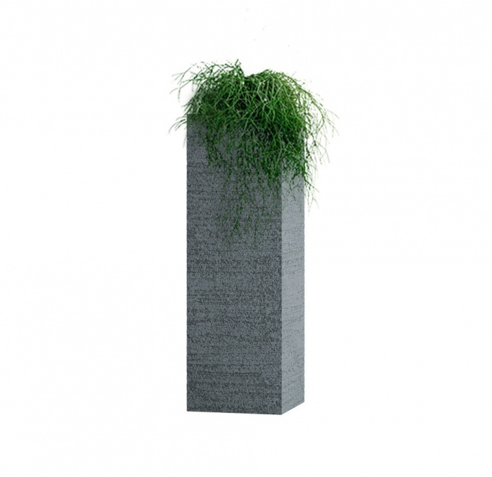 Кашпо CONCRETIKA COLONNA EROSIA GREY 30x30x90