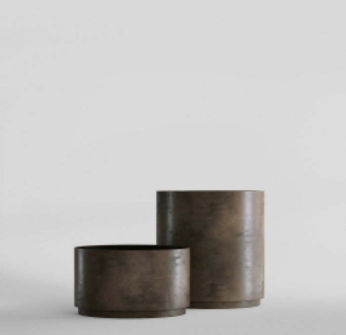 Кашпо CONCRETIKA CYLINDER XL BREZENT GREY D100H105