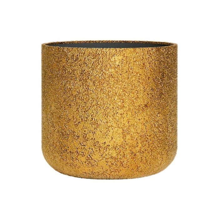 Кашпо CONCRETIKA TOPPER RICH GOLD D40H40