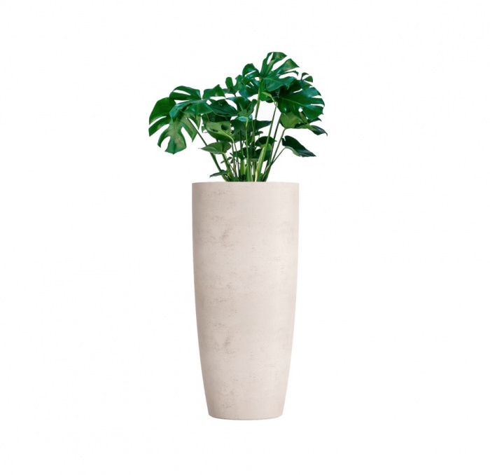 Кашпо CONCRETIKA CONUS CONCRETE WHITE D60H130