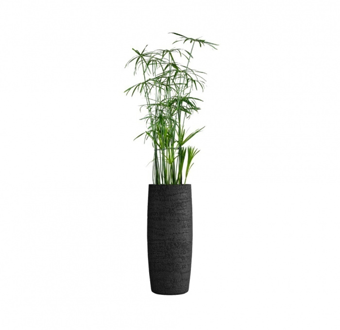 Кашпо CONCRETIKA CIGAR EROSIA BLACK D27H70