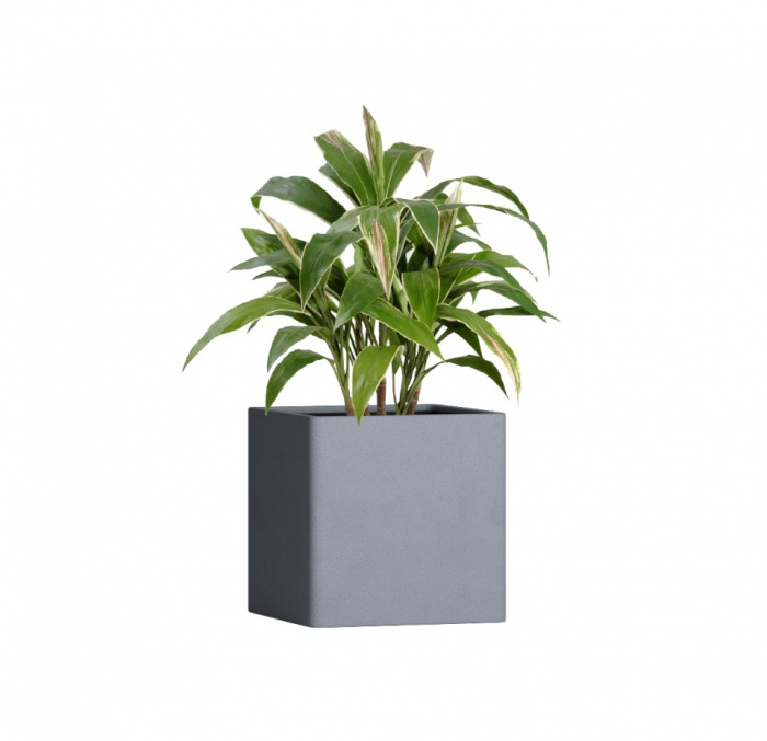 Кашпо CONCRETIKA QUADRO ARCTIC BLUE 30x30x30