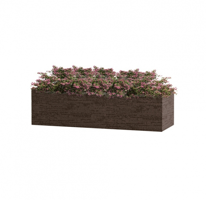 Кашпо CONCRETIKA BALCONY EROSIA BROWN 80x20x20