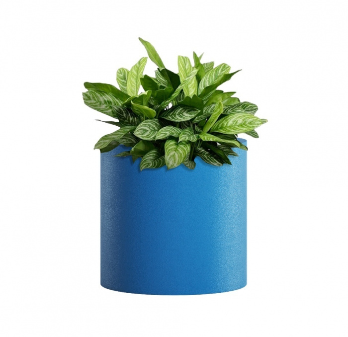 Кашпо CONCRETIKA CYLINDER DARK BLUE D30H30