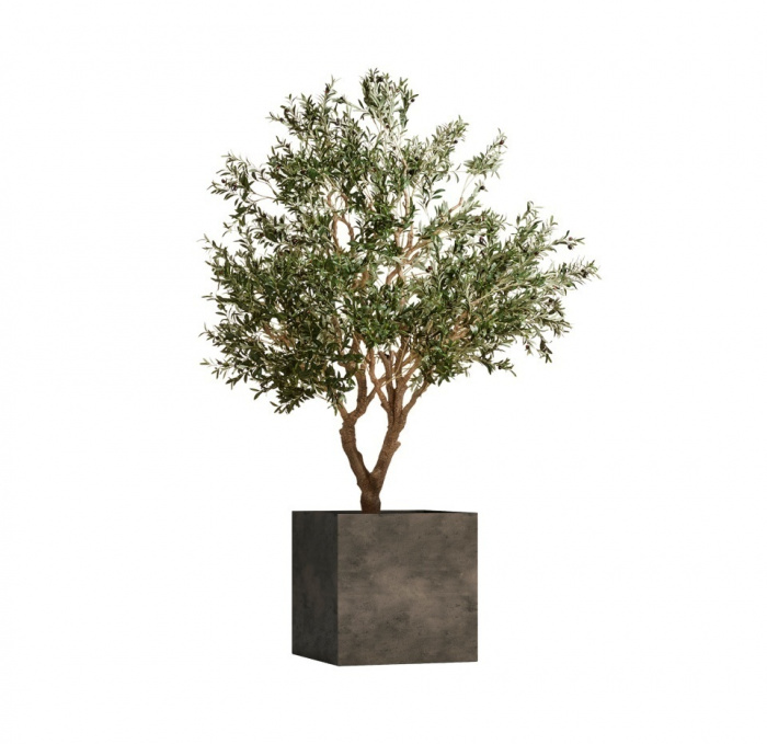 Кашпо CONCRETIKA CUBE BREZENT GREY 50x50x50