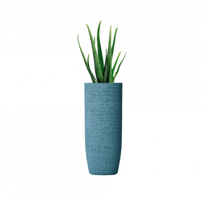 Кашпо CONCRETIKA YAR EROSIA BLUE D40H87