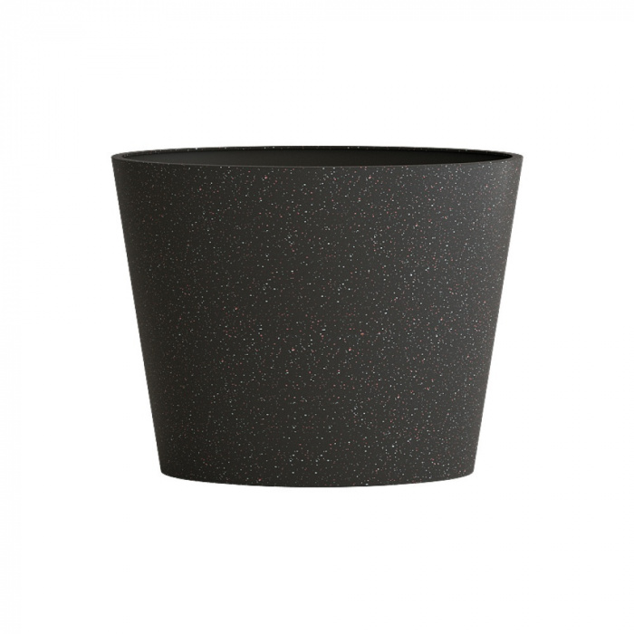 Кашпо CONCRETIKA CRATER EGG BLACK D50H40