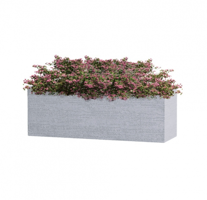 Кашпо CONCRETIKA BALCONY EROSIA WHITE 60x20x20