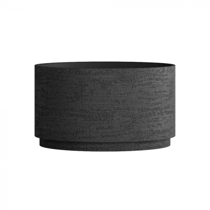 Кашпо CONCRETIKA CYLINDER XL EROSIA BLACK D70H45