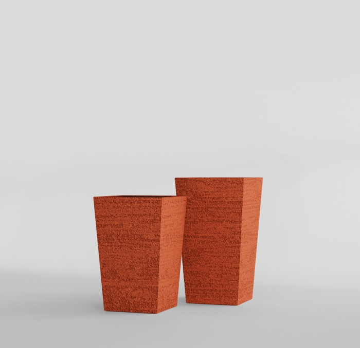 Кашпо CONCRETIKA CONIC EROSIA CORAL 40x40x70