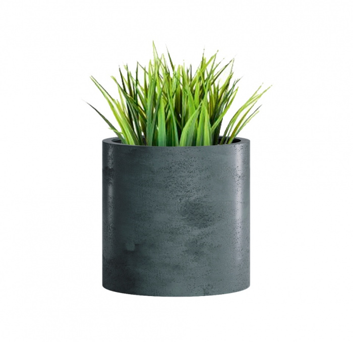 Кашпо CONCRETIKA CYLINDER OCEAN GREEN D20H20