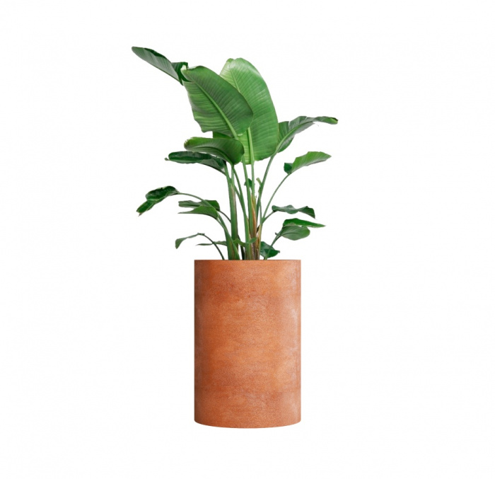 Кашпо CONCRETIKA CYLINDER RED CLAY D60H90