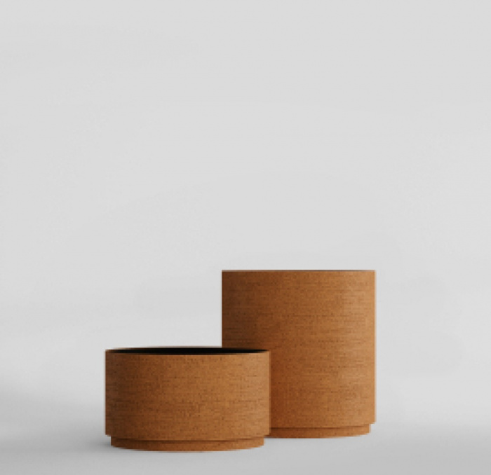 Кашпо CONCRETIKA CYLINDER XL EROSIA OCHRE D70H45