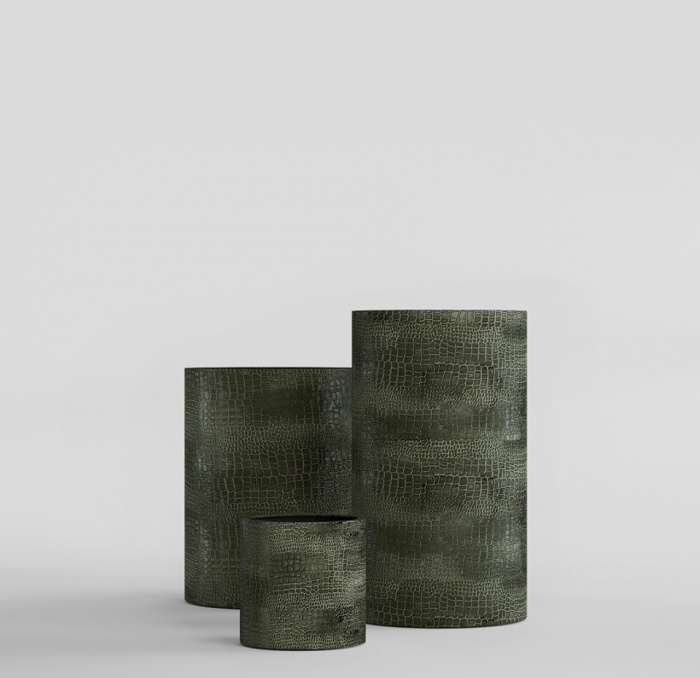 Кашпо CONCRETIKA CYLINDER CAYMAN GREEN D50H65