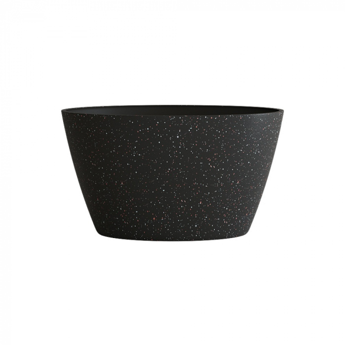 Кашпо CONCRETIKA BOWL EGG BLACK D65H36